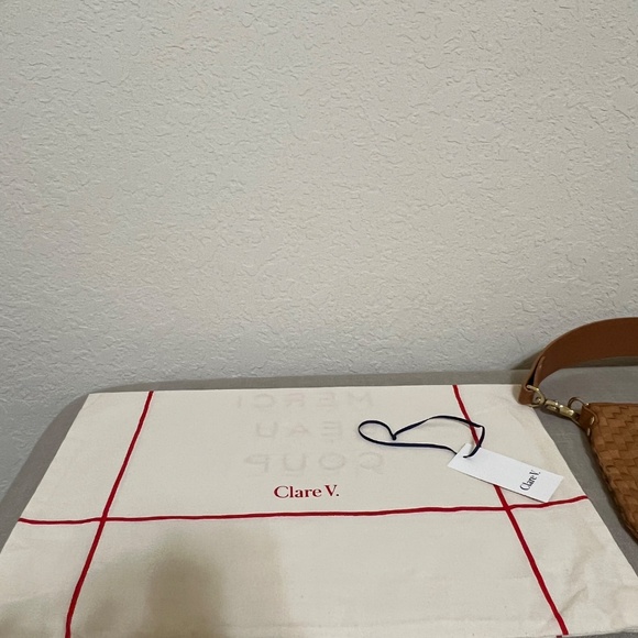 Clare V. Moyen Messenger Natural Woven Checker - Picture 6 of 13